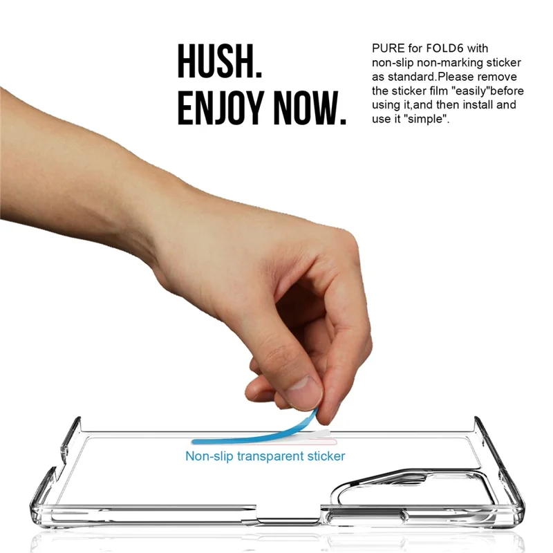 Coque pour Samsung Galaxy Z Fold6 5G, en PC + TPU, couverture de téléphone anti-chute et transparente