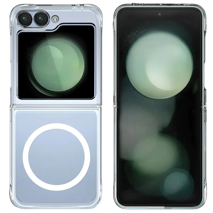 For Samsung Galaxy Z Flip6 5G Magnetic Case Transparent TPU+PC Phone Cover