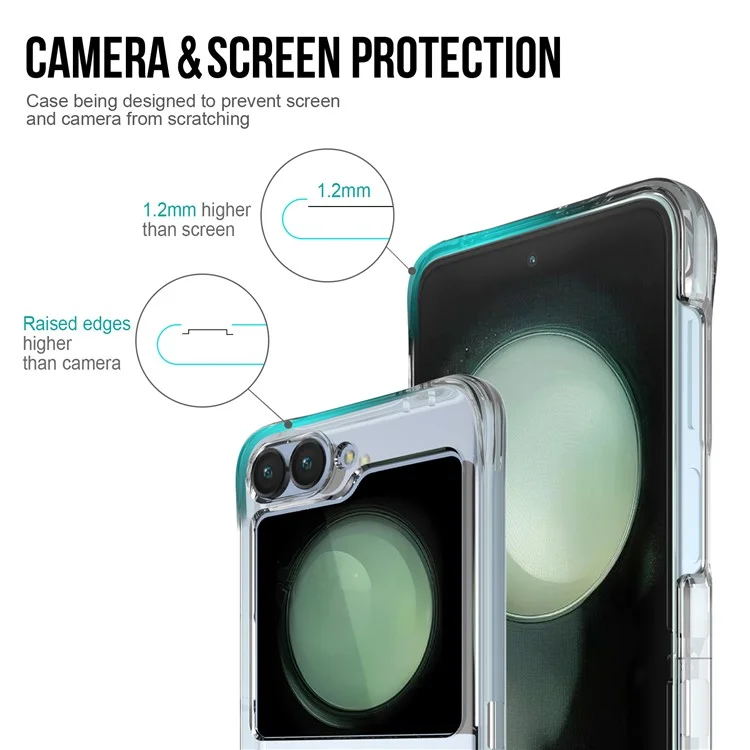For Samsung Galaxy Z Flip6 5G Magnetic Case Transparent TPU+PC Phone Cover