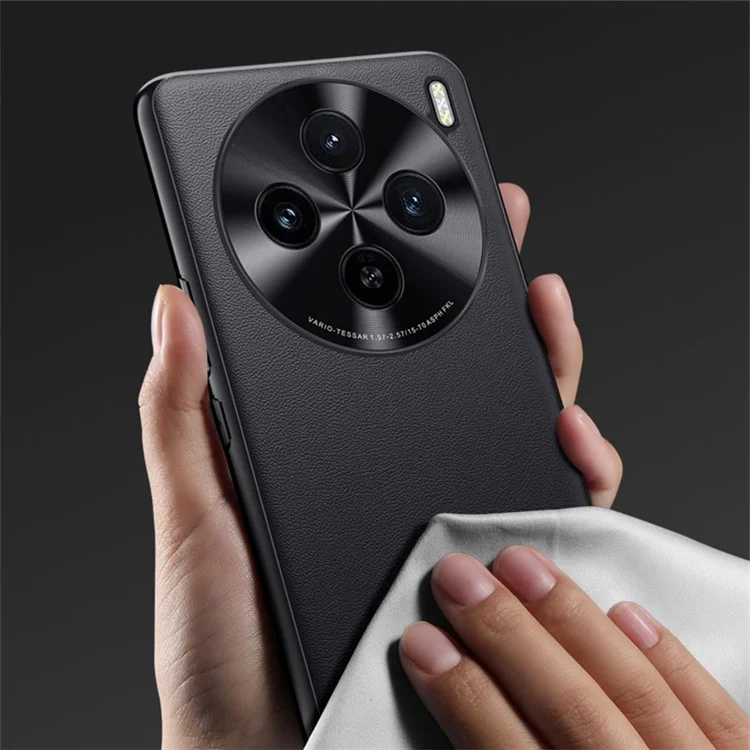 Für vivo X100s 5G Case Drop-Resistant PU Leder+TPU Ultra-Slim Handyhülle - Schwarz