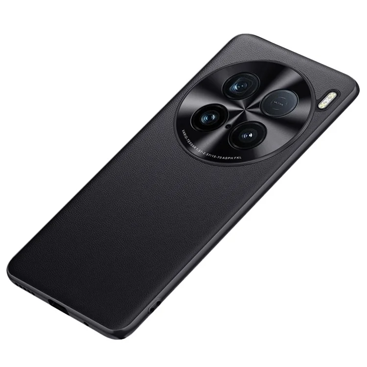 Funda de teléfono para el vivo X100 Ultra 5G, de cuero de poliuretano y TPU resistente a los arañazos - Negro