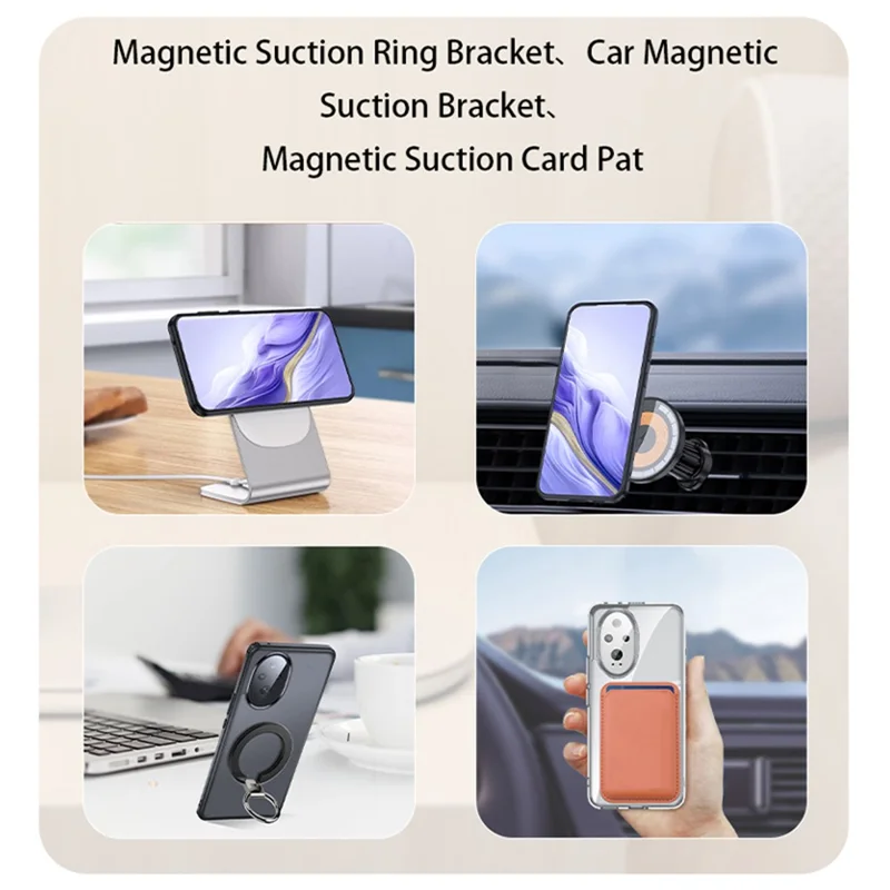 For Honor 200 5G Cell Phone Case TPU + PC Shockproof Back Cover - Transparent