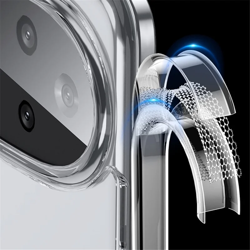 For Honor 200 5G Cell Phone Case TPU + PC Shockproof Back Cover - Transparent