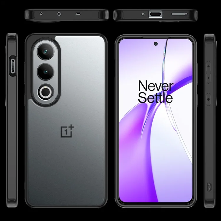 Para OnePlus Ace 3V 5G Anti-Scratch Phone Case Hybrid TPU + PC Phone Cover - Preto