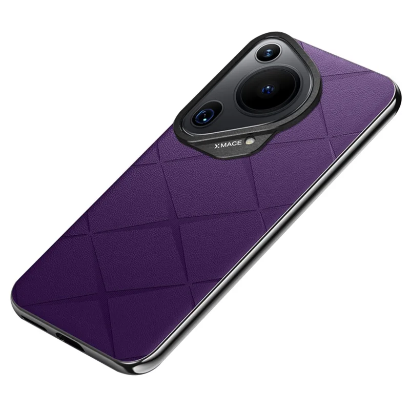 Для Huawei Pura 70 Ultra Case Anti-Scratch Leather TPU Frame Phone Cover - Purple