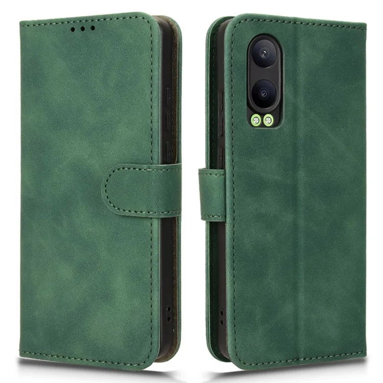 Para OnePlus Nord CE4 Lite 5G / Oppo K12x 5G (China) Funda Piel Sintética Phone Cover con Billetera, Soporte - Verde