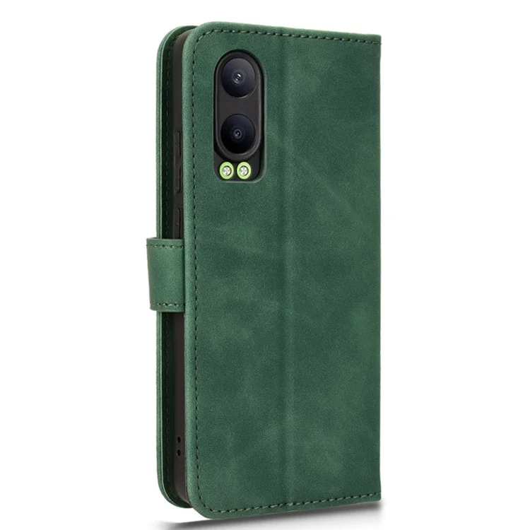 Para OnePlus Nord CE4 Lite 5G / Oppo K12x 5G (China) Funda Piel Sintética Phone Cover con Billetera, Soporte - Verde