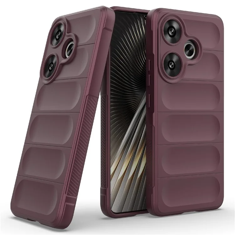 Для Xiaomi Redmi Turbo 3 5G / Poco F6 5G Case TPU Protective Tough Phone Cover - Wine Red