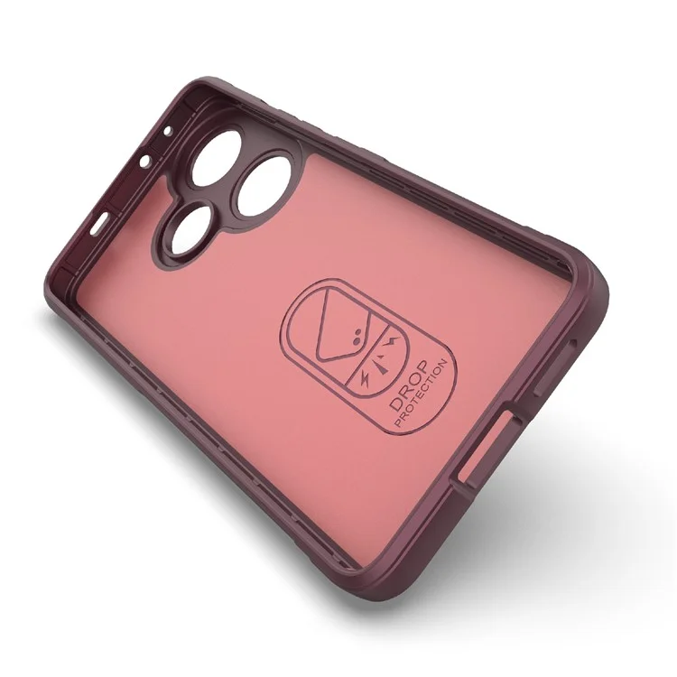 Для Xiaomi Redmi Turbo 3 5G / Poco F6 5G Case TPU Protective Tough Phone Cover - Wine Red