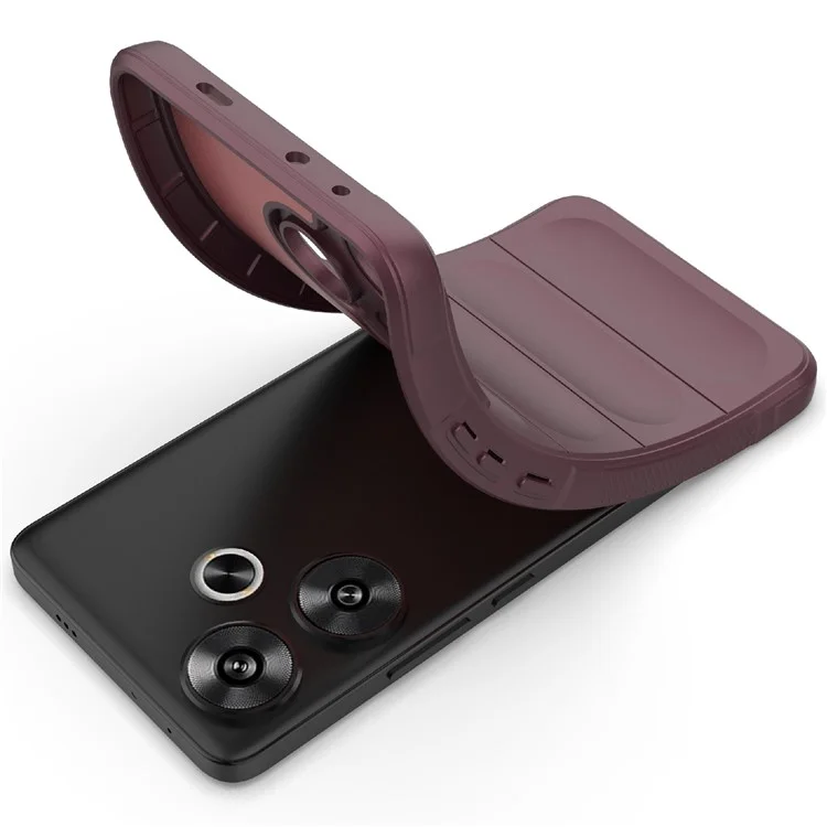 Для Xiaomi Redmi Turbo 3 5G / Poco F6 5G Case TPU Protective Tough Phone Cover - Wine Red