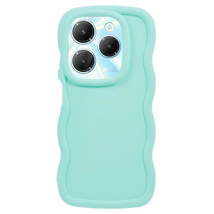 XL Series For Infinix Hot 40 / Hot 40 Pro Case Curly Wave Frame TPU Phone Cover - Light Green