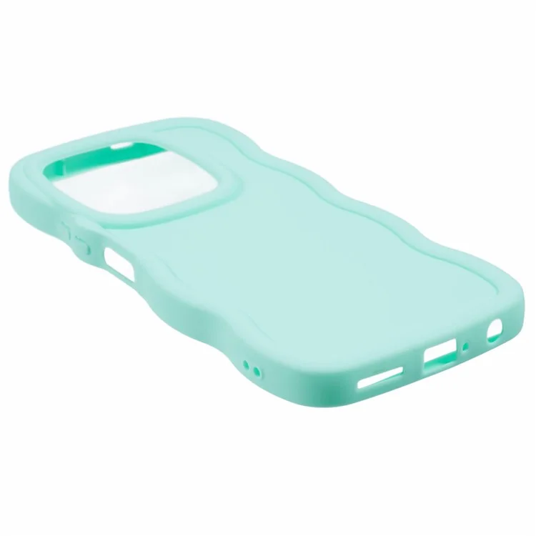 XL Series For Infinix Hot 40 / Hot 40 Pro Case Curly Wave Frame TPU Phone Cover - Light Green