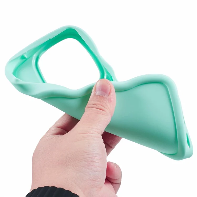 XL Series For Infinix Hot 40 / Hot 40 Pro Case Curly Wave Frame TPU Phone Cover - Light Green