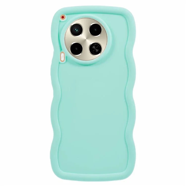 Série XL pour étui TECNO Camon 30 4G / 30 5G Cadre ondulé Housse de téléphone en TPU souple - Vert clair
