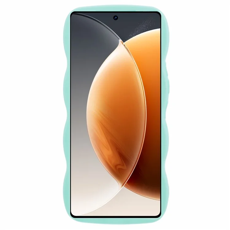Série XL pour étui TECNO Camon 30 4G / 30 5G Cadre ondulé Housse de téléphone en TPU souple - Vert clair