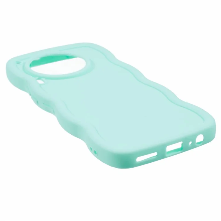 Série XL pour étui TECNO Camon 30 4G / 30 5G Cadre ondulé Housse de téléphone en TPU souple - Vert clair