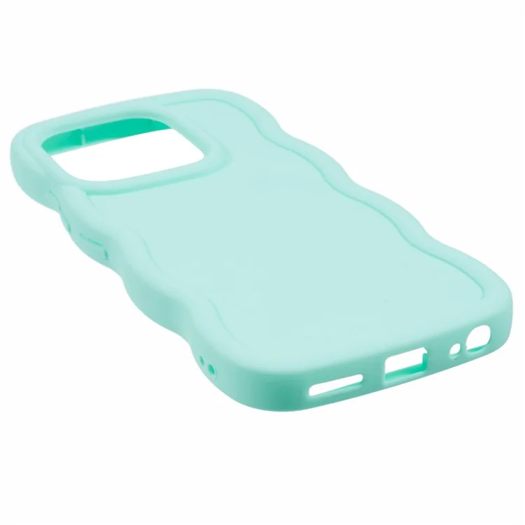Серия XL для TECNO Spark Go 2023 4G SMART7 Cover Solid Color Wavy Edge TPU Phone Case (Large Hole) - Светло-зеленый