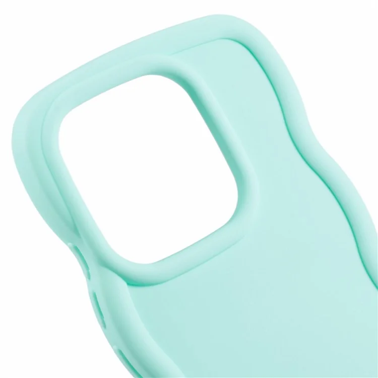 Серия XL для TECNO Spark Go 2023 4G SMART7 Cover Solid Color Wavy Edge TPU Phone Case (Large Hole) - Светло-зеленый