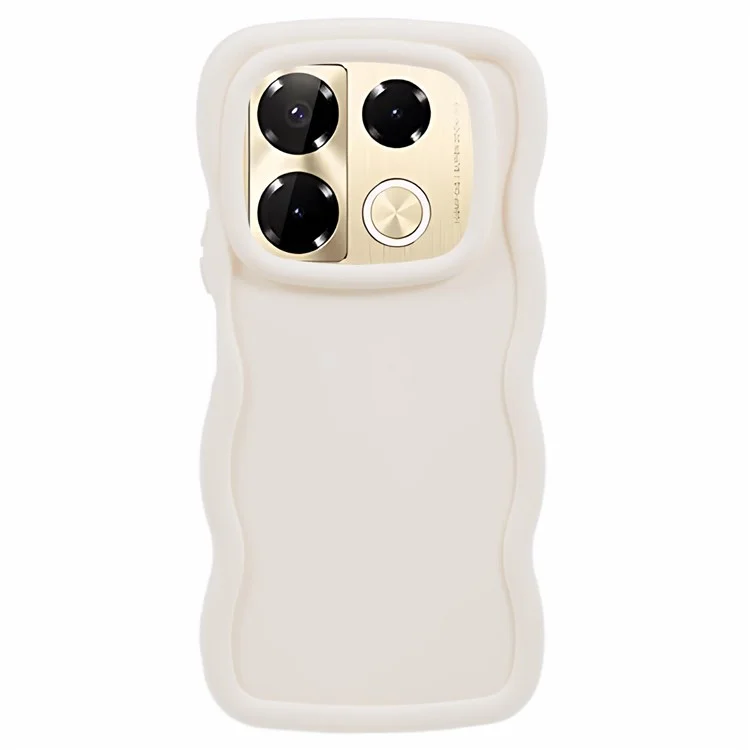 XL Series Pour Infinix Note 40 Case Wave Frame Non-Slip Grip TPU Phone Cover - Blanc