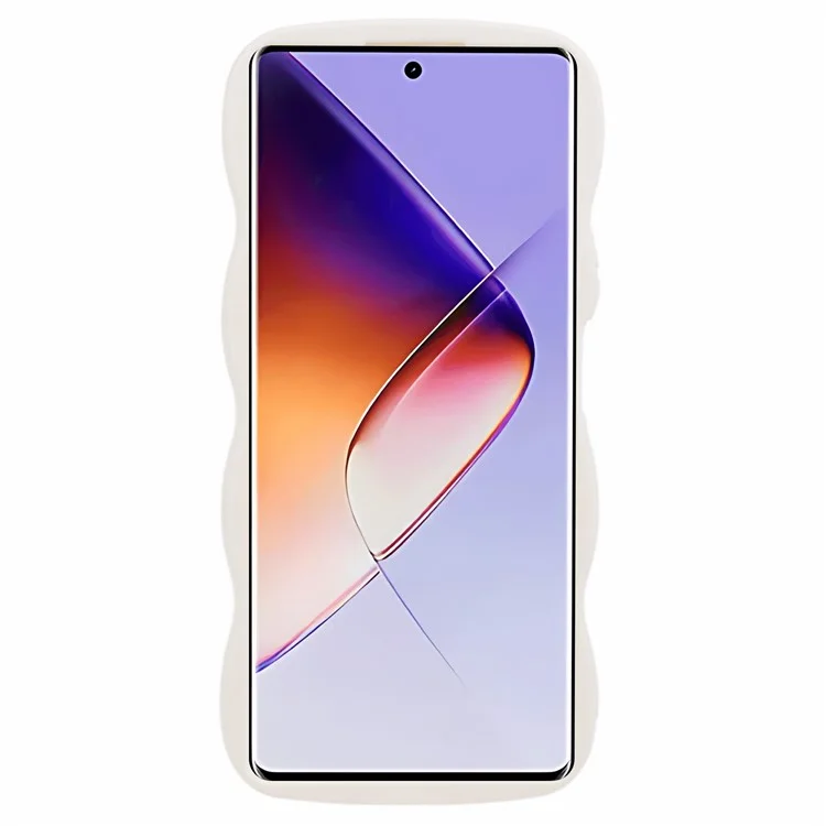 XL Series Pour Infinix Note 40 Case Wave Frame Non-Slip Grip TPU Phone Cover - Blanc