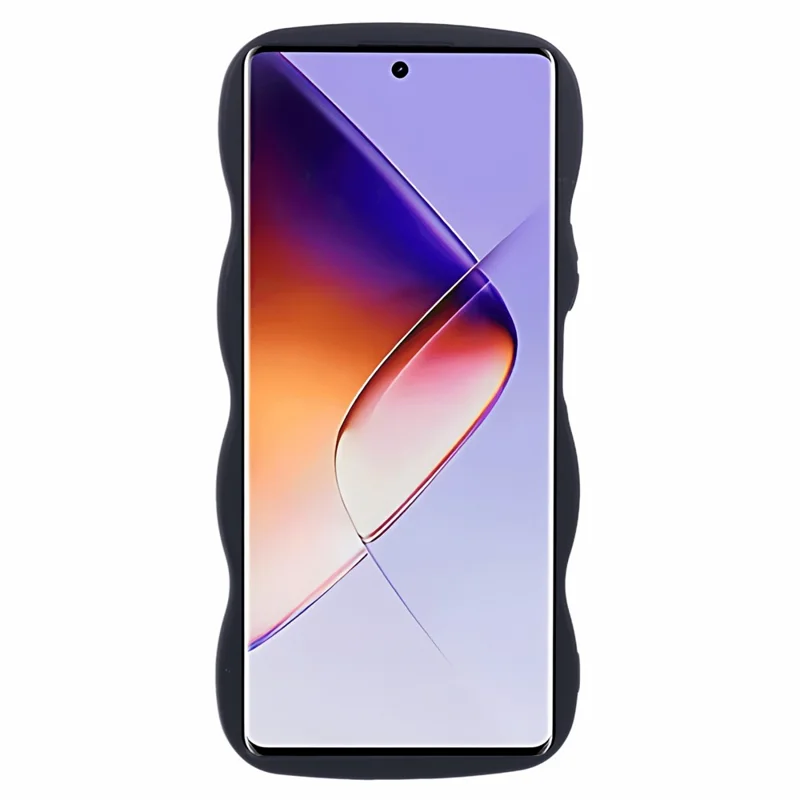 XL Series For Infinix Note 40 Case Wave Frame Non-Slip Grip TPU Phone Cover - Black