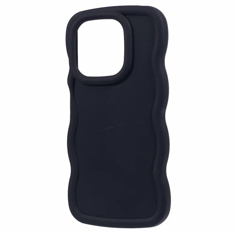 XL Series Para Xiaomi Redmi Note 13 5G Capa Moldura de Onda Ondulada TPU Capa de Telefone - Preto
