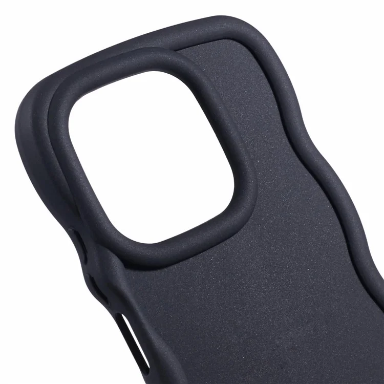 XL Series Para Xiaomi Redmi Note 13 5G Capa Moldura de Onda Ondulada TPU Capa de Telefone - Preto