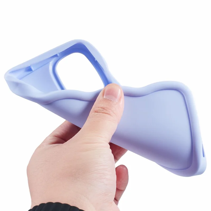 XL Series For Samsung Galaxy A33 5G Case Solid Color Wavy Edge Anti-Drop TPU Phone Cover - Purple