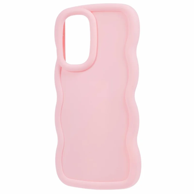 XL Series For Samsung Galaxy A33 5G Case Solid Color Wavy Edge Anti-Drop TPU Phone Cover - Pink