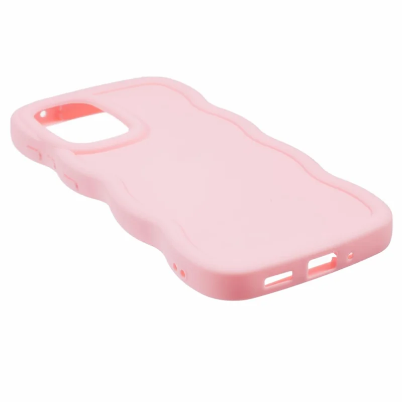 XL Series For Samsung Galaxy A33 5G Case Solid Color Wavy Edge Anti-Drop TPU Phone Cover - Pink