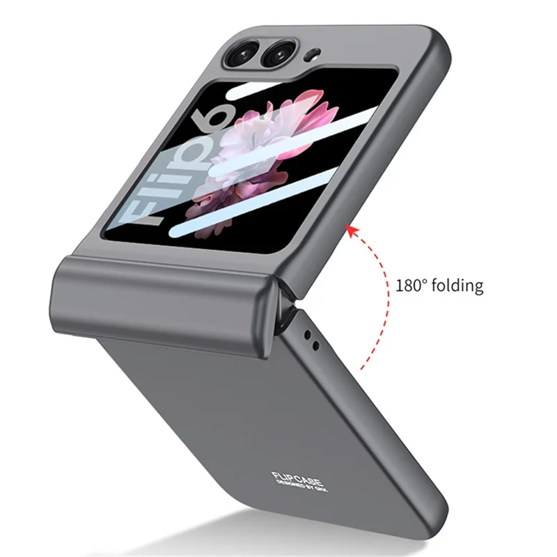 GKK pour Samsung Galaxy Z Flip6 5G Étui Charnière Magnétique Housse PC avec Petit Film d'Écran - Vert