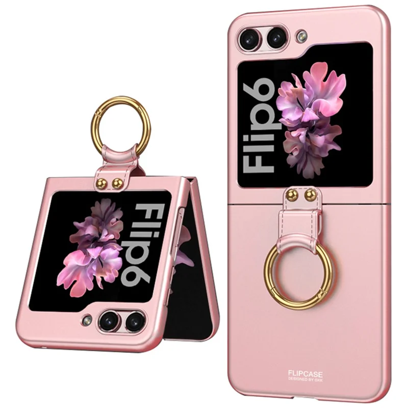 GKK For Samsung Galaxy Z Flip7 FE 5G / Z Flip6 5G Case Kickstand Ultra Thin Hard PC Folding Phone Cover - Pink