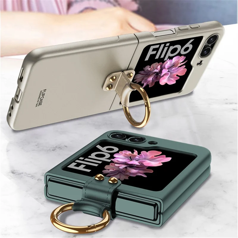 GKK For Samsung Galaxy Z Flip7 FE 5G / Z Flip6 5G Case Kickstand Ultra Thin Hard PC Folding Phone Cover - Pink