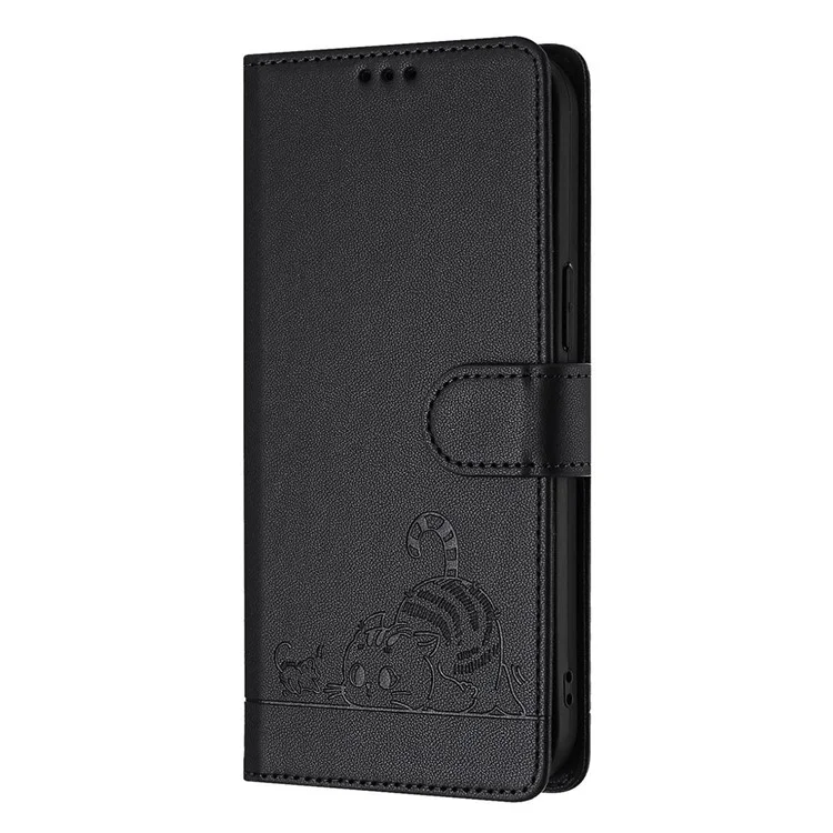 Серия YB Imprinting для TECNO Spark 20 Pro+ Чехол-кошелек с RFID-блокировкой - Черный