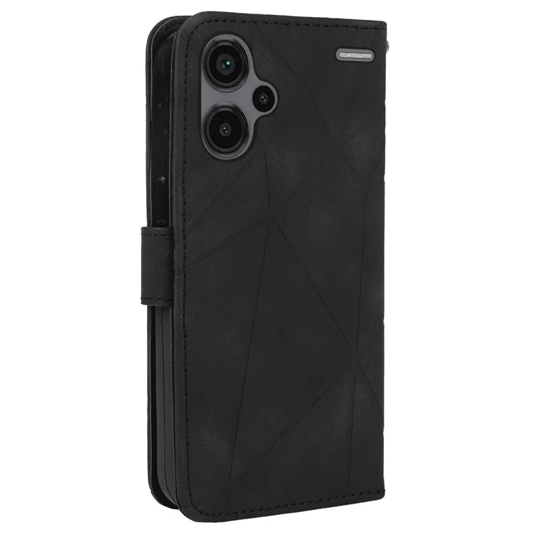 Para Xiaomi Redmi Note 13 Pro+ 5G Case Wallet Stand Skin-Touch Leather Phone Cover - Preto