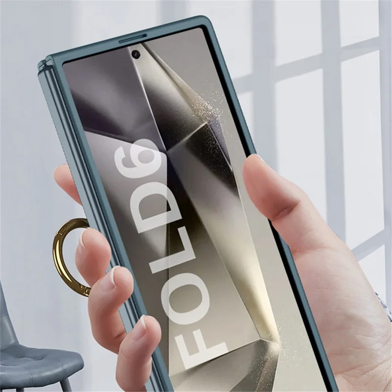 GKK Pour Samsung Galaxy Z Fold6 5G Coque Support Kickstand Ultra Mince Boîtier PC Dur - Noir