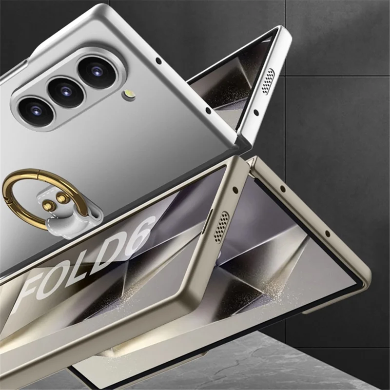 GKK For Samsung Galaxy Z Fold6 5G Case Kickstand Ultra Thin Hard PC Phone Cover - Titanium Grey