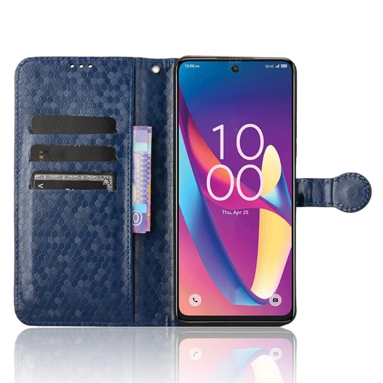 Für TCL 50 XL 5G Hülle Punktmuster Flip Leder Handyhülle - Dunkelblau