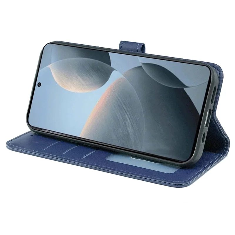 Para Xiaomi Poco F6 Pro 5G / Redmi K70 5G / K70 Pro 5G Caixa Cubic Grid Leather Wallet Phone Cover - Azul