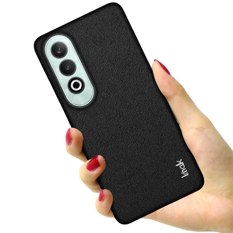 IMAK Ruiyi Series para OnePlus Nord CE4 5G / Oppo K12 Case Leather Coated PC Back Cover - Cross Texture