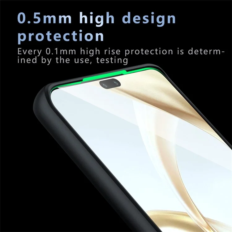 For Honor 200 5G Case TPU+PC Matte Skin-Touch Phone Cover - Transparent Black
