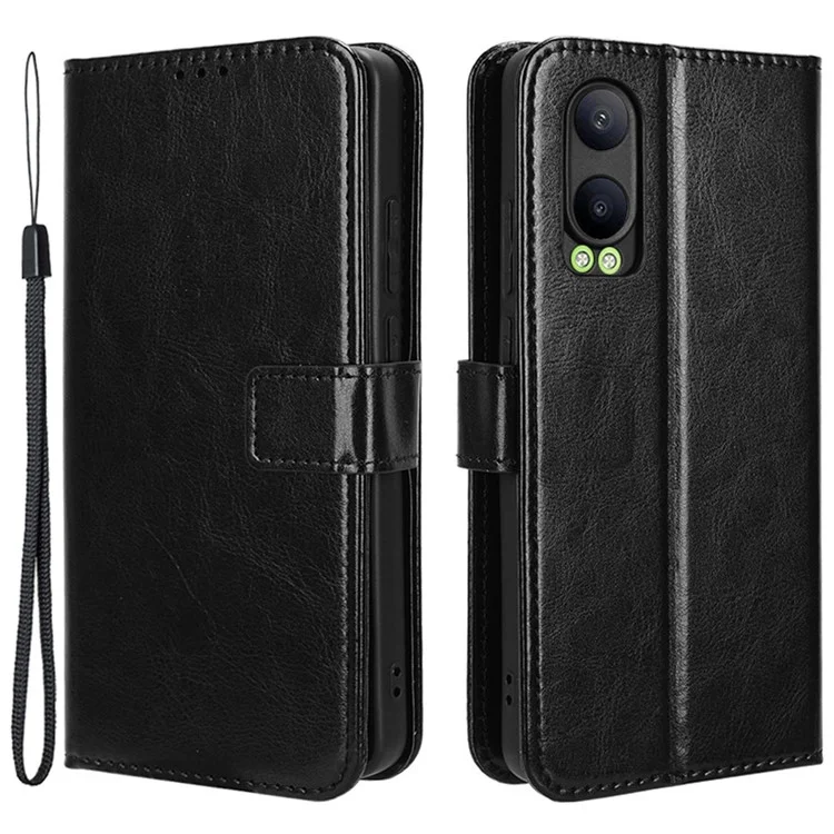For OnePlus Nord CE4 Lite 5G / Oppo K12x 5G (China) Phone Cases Wholesale Shockproof Leather Flip Cover - Black