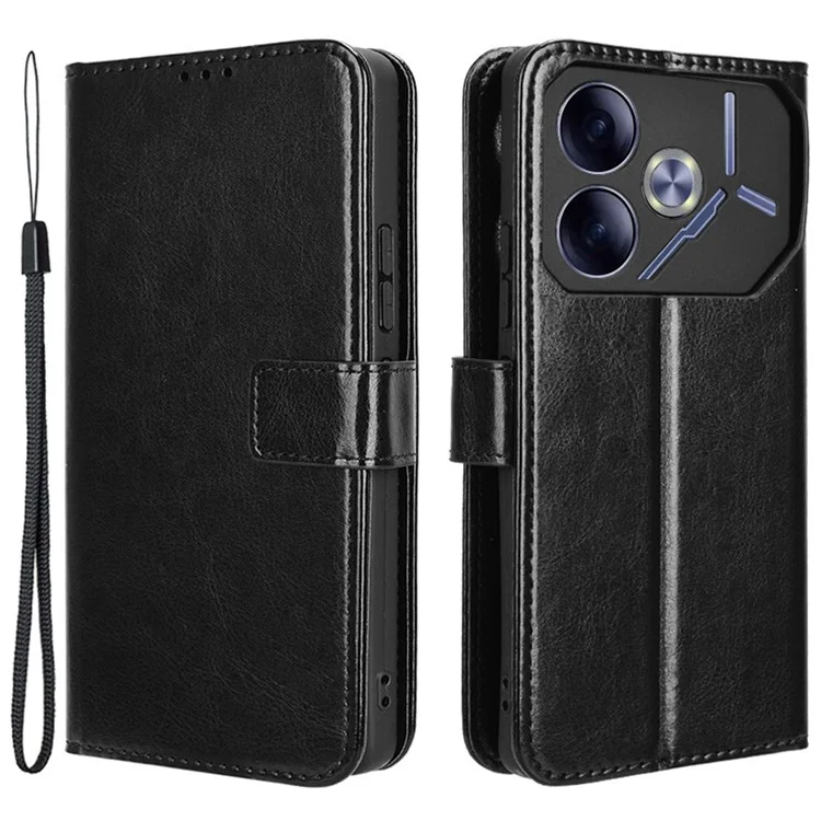 Für TECNO Pova 6 4G Wholesale Cases Anti-Drop Ledertelefonhülle - Schwarz