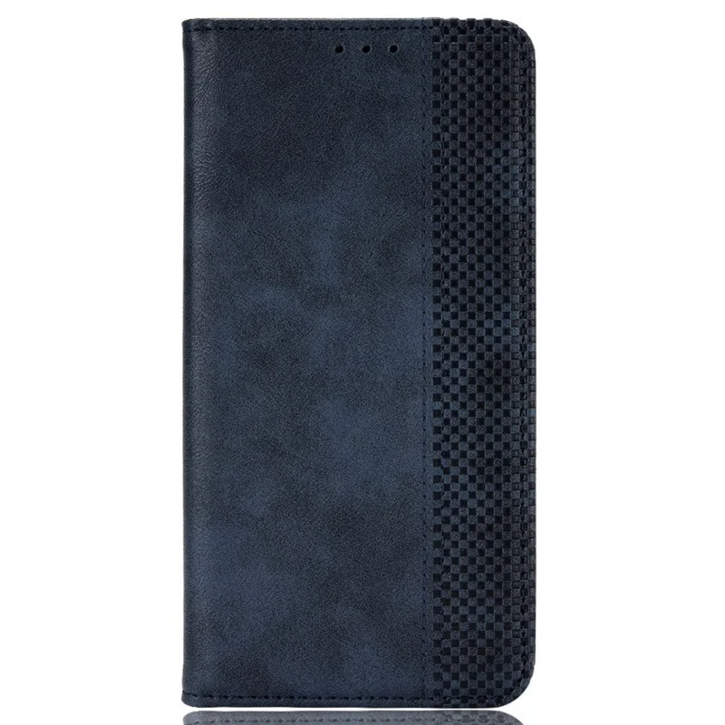 For TECNO Pova 6 4G Case Leather Magnetic Closure Phone Cover TPU Shockproof Inner Shell - Blue
