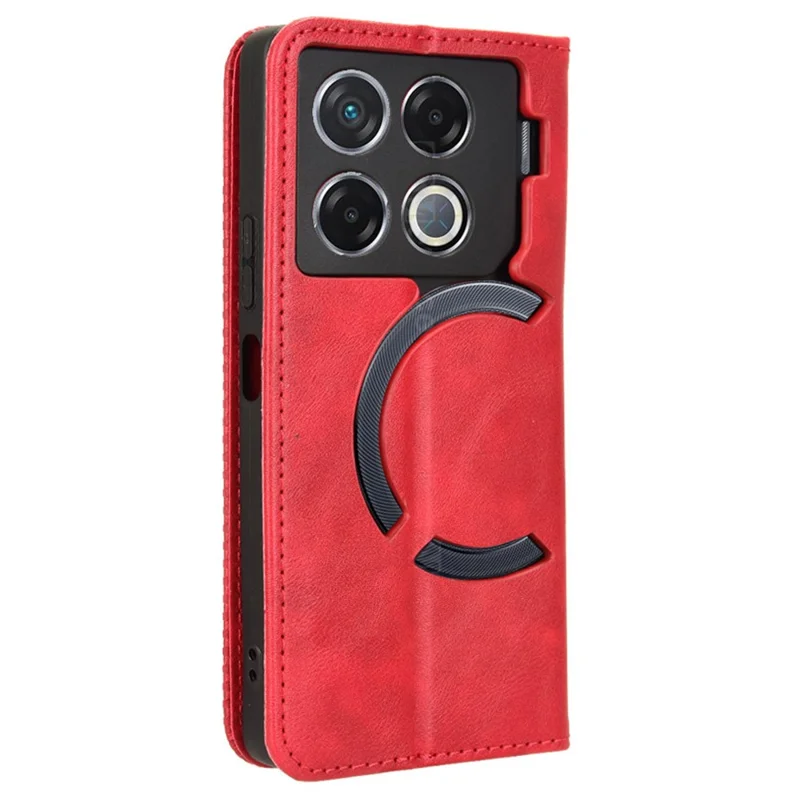 For Infinix GT 20 Pro 5G X6871 Case Leather Magnetic Closure Phone Cover Stand Folio - Red