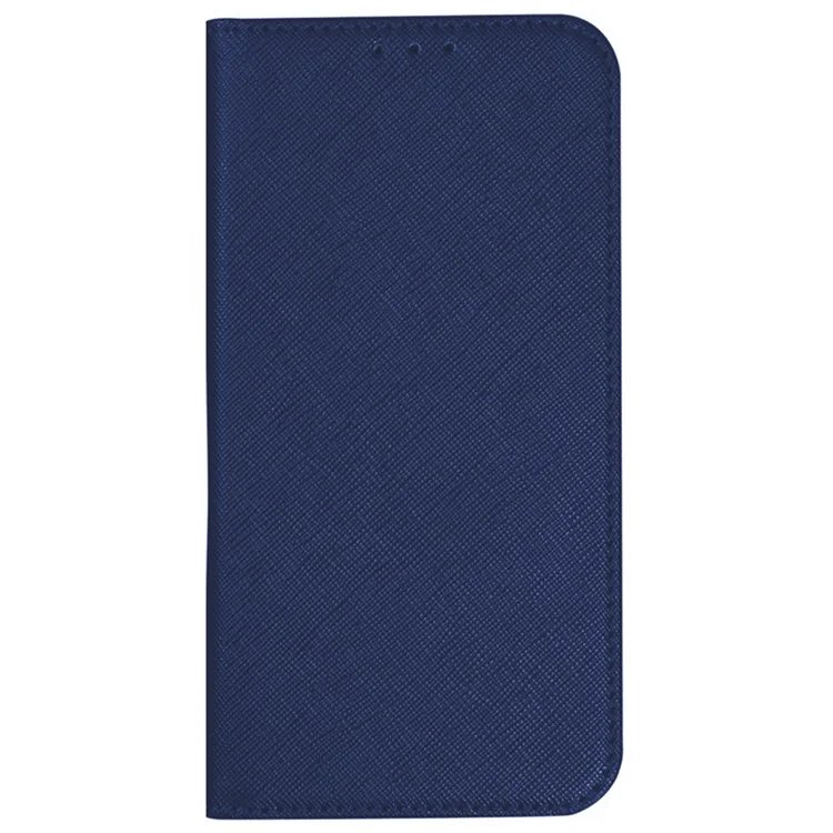 For Xiaomi Redmi Note 13 4G Wallet Case Cross Texture Leather Flip Phone Cover - Dark Blue
