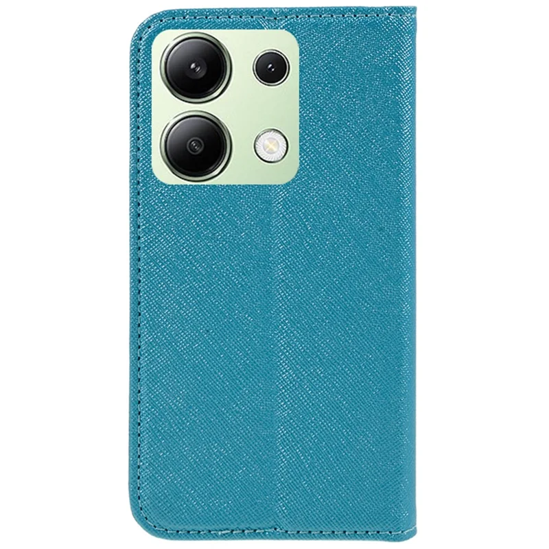 For Xiaomi Redmi Note 13 4G Wallet Case Cross Texture Leather Flip Phone Cover - Sky Blue