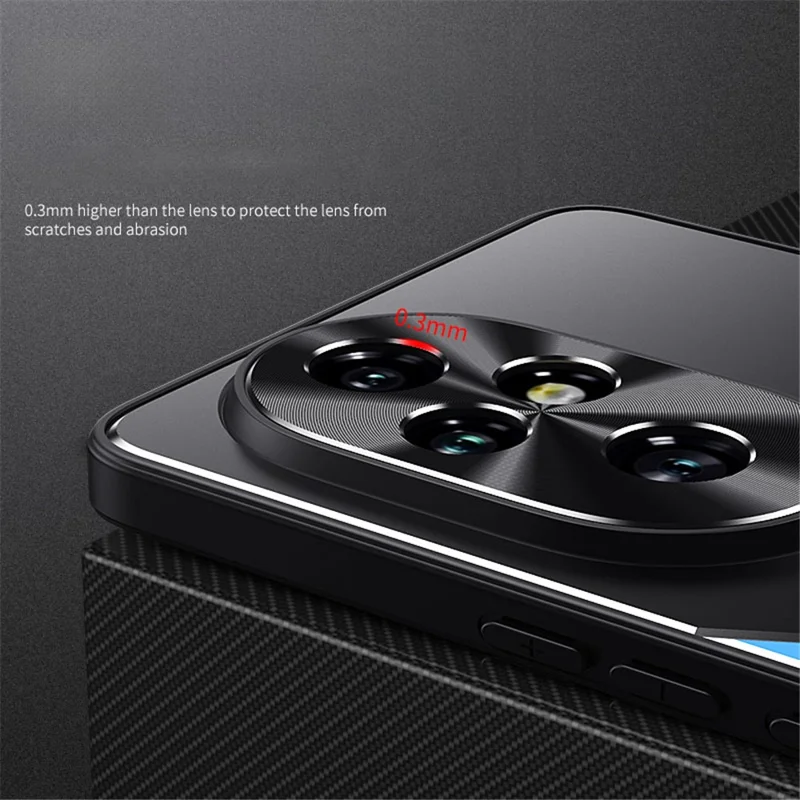 For Honor 200 Pro 5G Case Aluminium Alloy+TPU Shockproof Protective Phone Cover - Blue