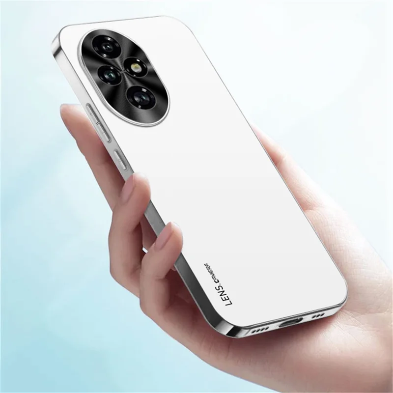 For Honor 200 Pro 5G Case Anti-Drop Acrylic+TPU+Metal Electroplating Phone Cover - Baby Blue
