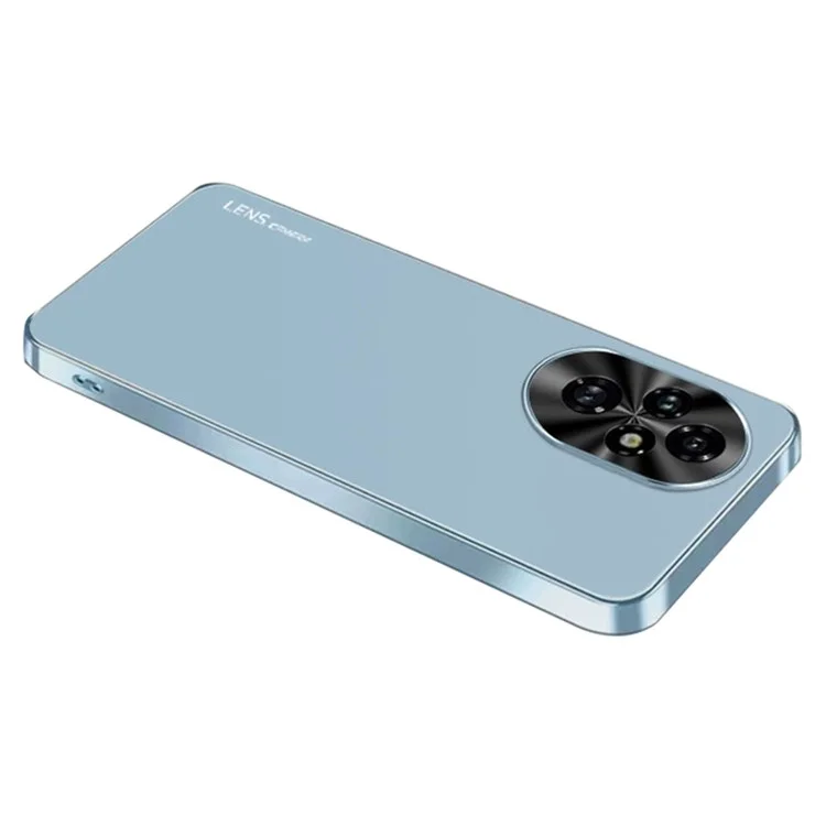 Capa 5G For Honor 200 de acrílico + TPU + metal com moldura eletrolítica anti-riscos - Azul bebê